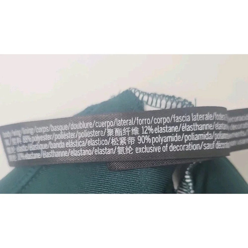 VS Pink‎ Sport Bra Dark Green Retro Y2k Size Med Adj Straps Women's Jr's Teens